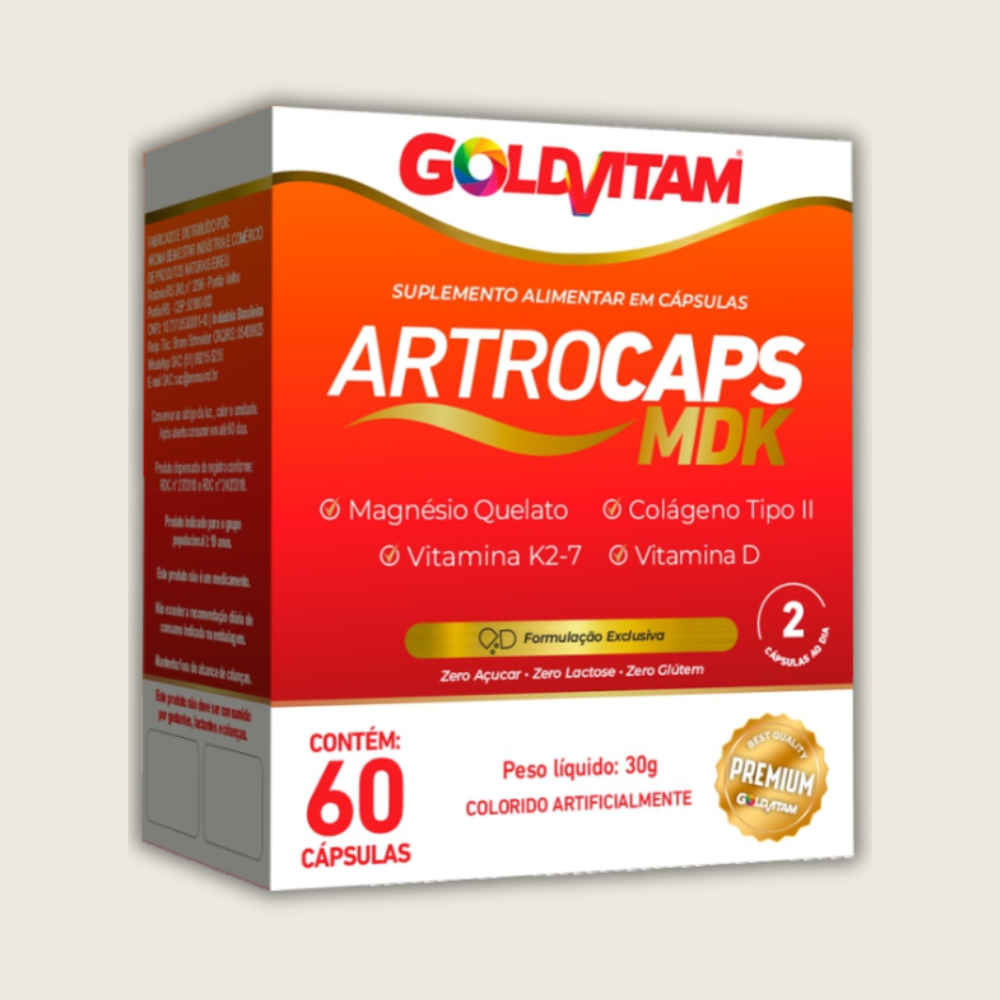 Artrocaps MDK – Suporte Articular com Magnésio e Vitaminas