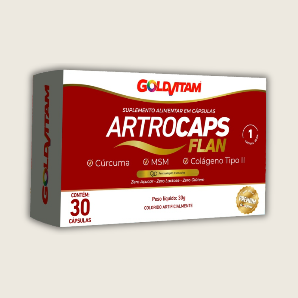 Artrocaps Flan – Fórmula com Cúrcuma, MSM e Colágeno Tipo II
