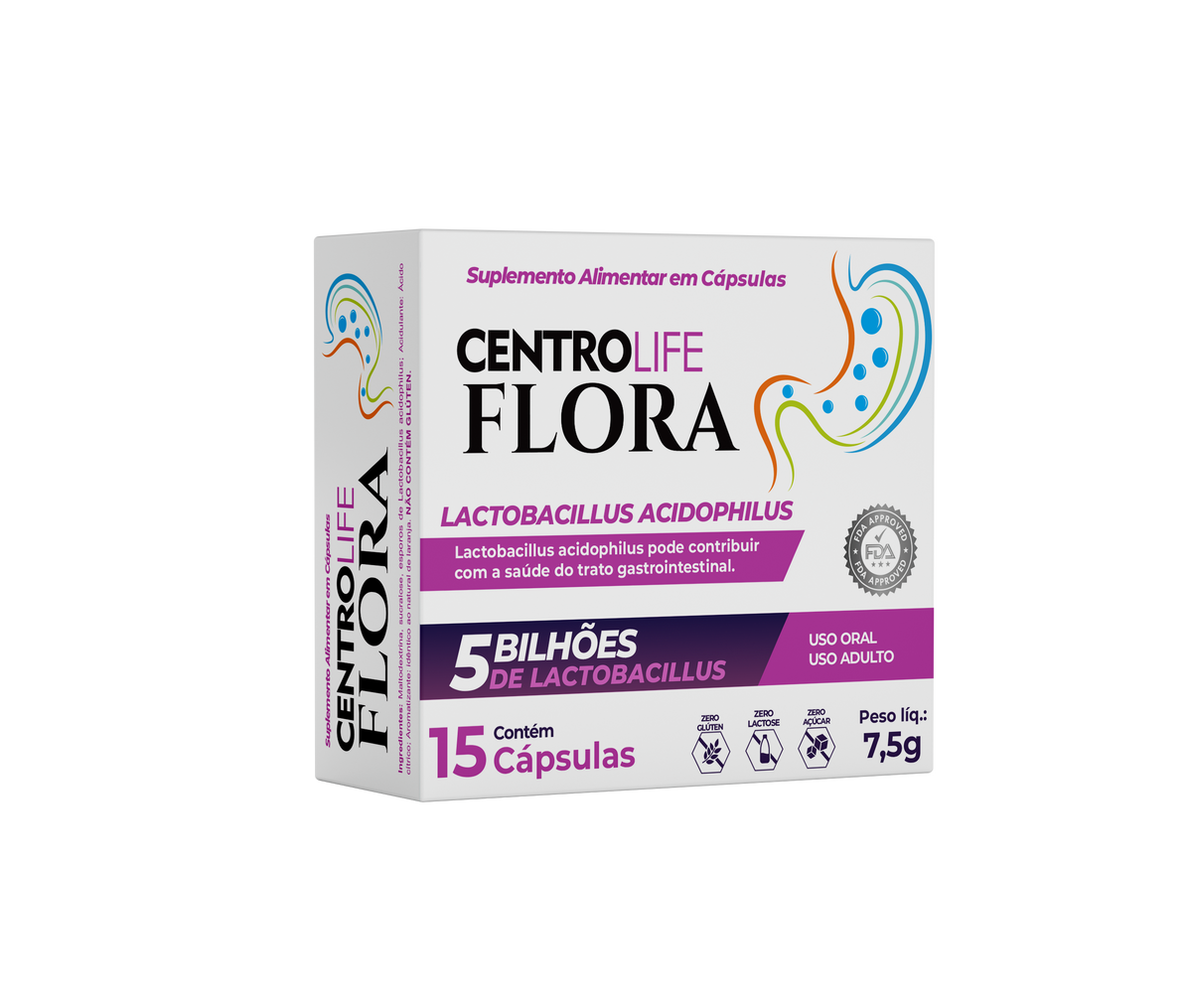 Centrolife - Flora 5 Bilhões de Lactobacillus Acidophilus