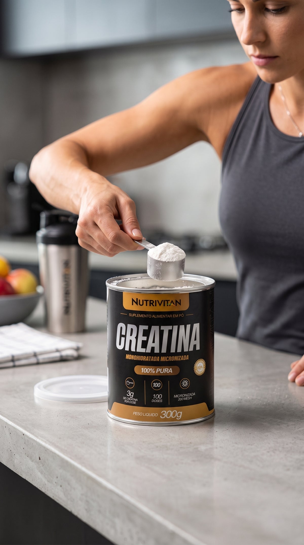 Creatina Monohidratada 100% Pura – 300g