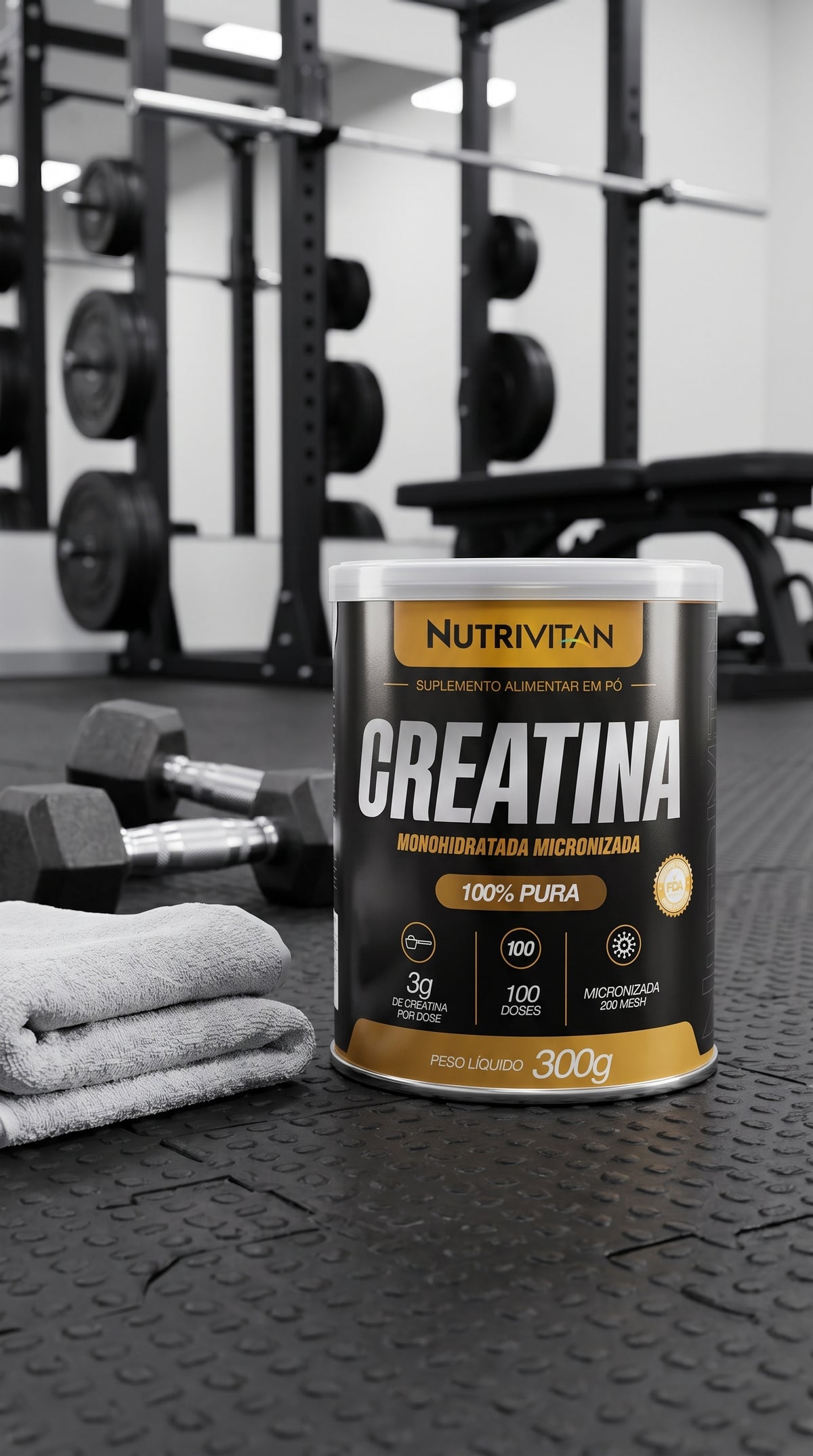 Creatina Monohidratada 100% Pura – 300g