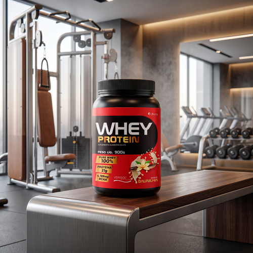 Aura Whey Concentrado 900g - Sabor Baunilha
