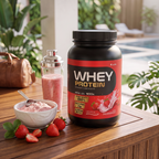 Aura Whey Concentrado 900g - Sabor Morango